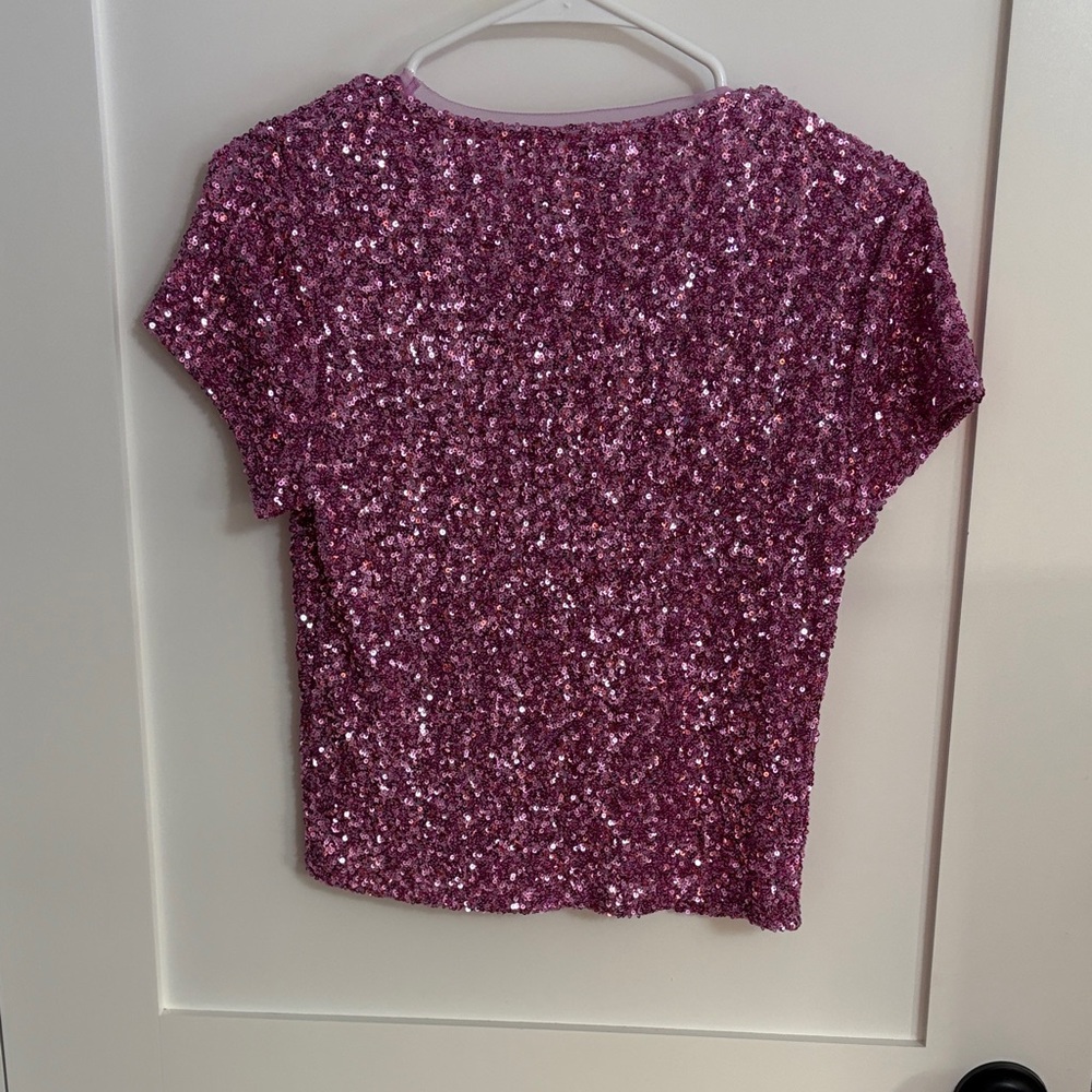 Maeve Pink Sequin Top - Picture 3 of 4